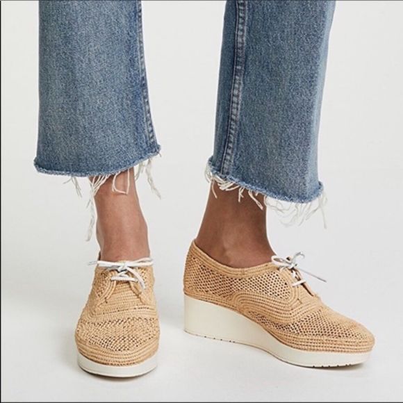 Robert Clergerie Shoes - Robert Clergerie Lisa Raffia Derbies Sz 41.5/11.5